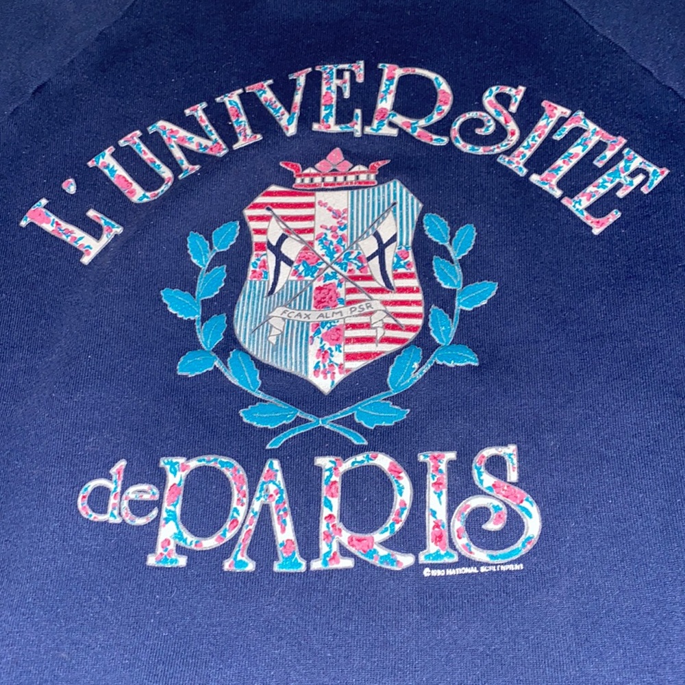 Vintage 90s University of Paris Sweatshirt